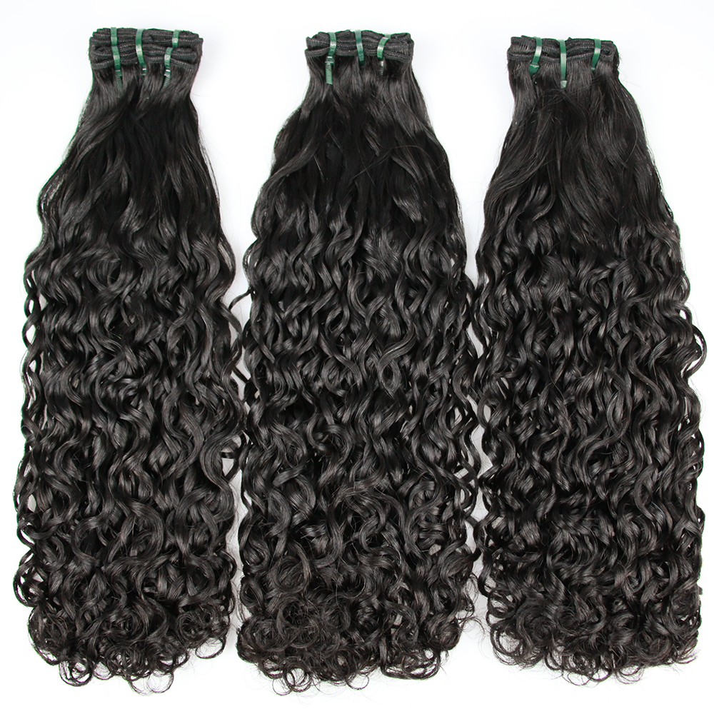 Stema Double Drawn Water Wave Virgin Human Hair Bundles